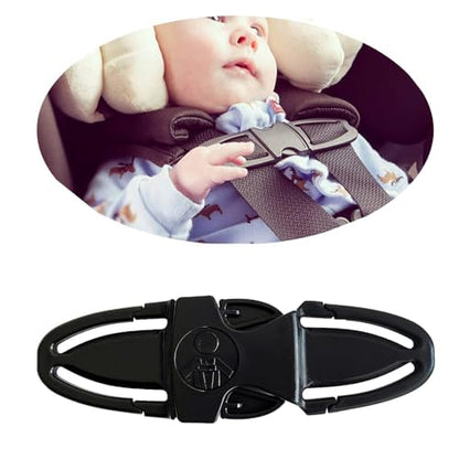 Universal Child Car Seat Chest Harness Clip Universal Safer Belt Clip Buckle Lock Stroller Chest Clip Adjustable Guard for Baby and Kids (Light Black) - color: Light Black