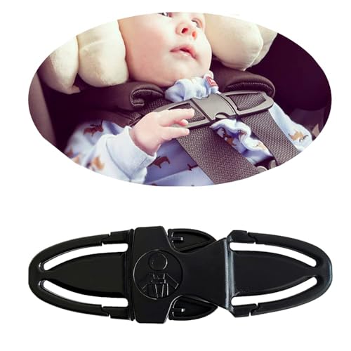 Universal Child Car Seat Chest Harness Clip Universal Safer Belt Clip Buckle Lock Stroller Chest Clip Adjustable Guard for Baby and Kids (Light Black) - color: Light Black
