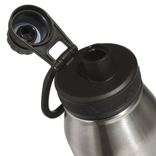 adidas Metal Water Bottle 1L - color: Stainless Steel/Black/L