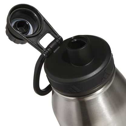 adidas Metal Water Bottle 1L - color: Stainless Steel/Black/L