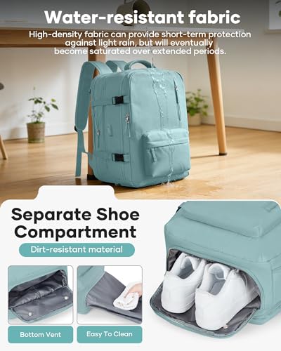 Vacuum Backpack Travel with Pump for Women Men 18x14x8 Personal Item Bag - color: A2-blue