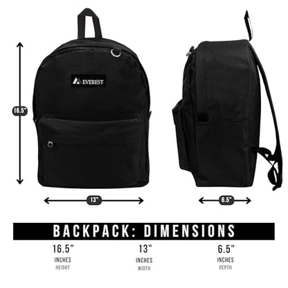 Everest 2045CR Classic Backpack, 16.5", Dark Gray - color: Dark Gray, size: One Size