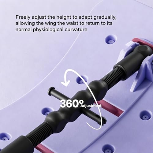 Back Stretcher Device for Lower Back Pain Relief, 3 Level Adjustable Lumbar Board, Back Massager (Black) - color: Black