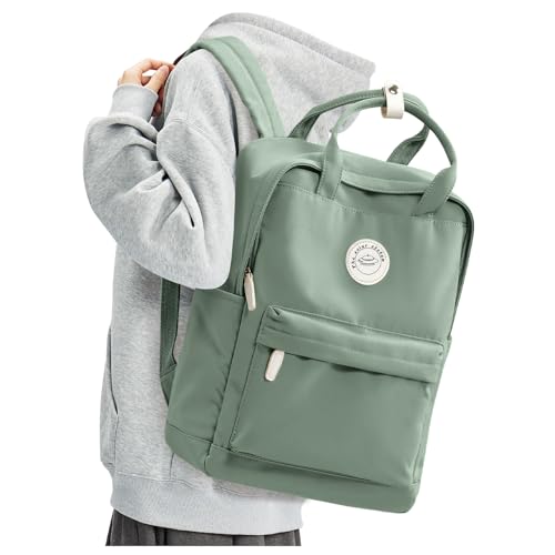 BJLFS Large Light Green School Backpack for Women Teen Girls, Bookbag College Student Backpack for School Men Boys, Mochilas Escolares Casual Daypack Lightweight Book Bag - color: Large Light Green