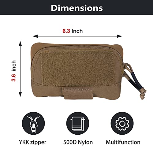 PETAC GEAR Tactical Molle Admin Pouch, Small Organizer Pocket for Tactical Vest/EDC Gun Belt/molle Platform. - color: CB