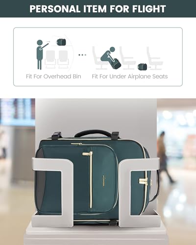 LOVEVOOK 40L Travel Backpack Flight Approved Carry on Backpack,3 Packing Cubes,Waterproof Personal Item Travel Bag,TSA Carry on Luggage Suitcase Travel Essentials,Gifts for Women & Men,fits 17" Laptop - color: Dark Green-black-2, size: Large-40L-4Pcs