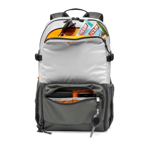 Lowepro LP37238-PWW Truckee BP 250 LX Outdoor Camera Backpack, Fits 15 inch Tablet, for Compact DSLR/Mirrorless, for Sony, Canon, Nikon, 1-2 Lenses, Gimbal, Video Drone, DJI, Osmo, Mavic, Light Grey - size: 250 LX, style: Truckee Bp 250 Lx (Grey)