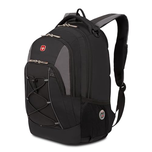 SwissGear 1186 Bungee Backpack, Black/Grey, 17-Inch - color: Black/Grey