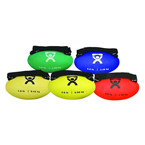CanDo Handy Grip Weighted Ball Set for Weight Training and Exercise - Ergonomic Non-Slip Hand Weighst, 5 Piece Set (1, 2, 3, 4, 5 lbs) - size: Set (5 Pieces)