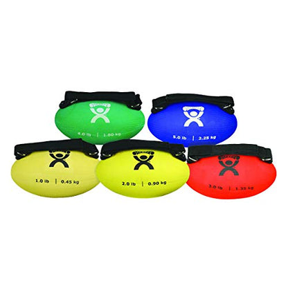 CanDo Handy Grip Weighted Ball Set for Weight Training and Exercise - Ergonomic Non-Slip Hand Weighst, 5 Piece Set (1, 2, 3, 4, 5 lbs) - size: Set (5 Pieces)