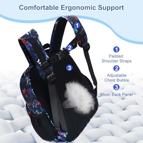 RHCPFOVR Kids Backpack for Girls - Girls Backpack 3-8 Ages Butterfly for Kids 15 Inch School Bookbag for Kindergarten Elementary School Bookbag for Girl 1st 3nd Grade - style: Dark Blue Games