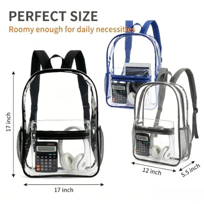 Bulk Pack Clear Backpack Transparent Backpack-1/3/24/48 pack - style: 17‘’stylish Pack