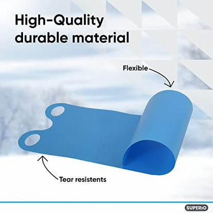 Superio Snow Slider Mat, Flexible Snow Sled Flying Carpet, Roll up Sleds for Kids 36" / Adults 54" Lightweight Plastic Snowboard Sled, 1 Pack - color: Blue, size: 36"