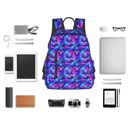 Stylish Daily Shoulder Backpack Galaxy Fox Pattern, Practical Multi-scene Daypack for Road Trip Picnic Walking Men Women - color: Picture (821)