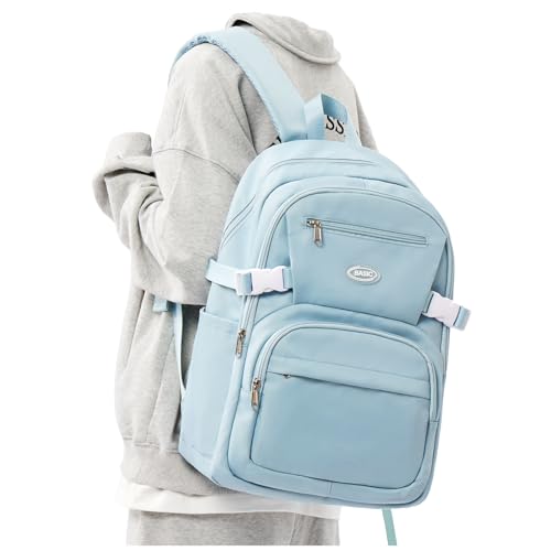 weradar Lightweight School Backpack For Women Men,Waterproof High School Bag,Casual Daypacks Backpack With Lots Of Pockets,Aesthetic College Backpack For Boys Girls(Blue) - color: A4-blue