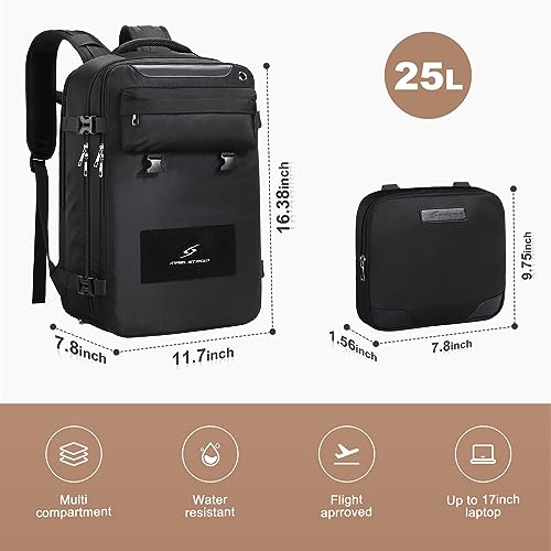 Maelstrom Travel Backpack for Men Women, 15.6" Laptop with Shoe Compartment (Black, Medium) - color: Black, size: B.15.6 inch-Standard