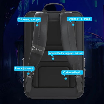 Smatree Hard Double Laptop Backpack for 16 inch ASUS ROG Strix SCAR 16 2025/2024/2023, ROG Strix G16 2025/2024/2023, ROG Zephyrus G16 2025/2024, Razer Blade 16, Alienware M16, DELL G16,HP Victus/OMEN - color: Black-for 16 Inch
