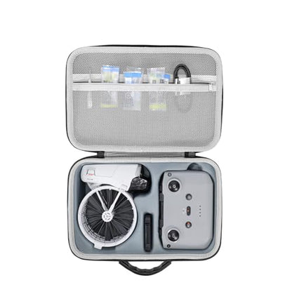 FPVtosky Carrying Case for DJI Flip (Only for RC-N3), PU Leather Travel Storage Flip Bag with Shoulder Strap, Fits RC-N3 Controller Drone Aceessories[CASE ONLY]