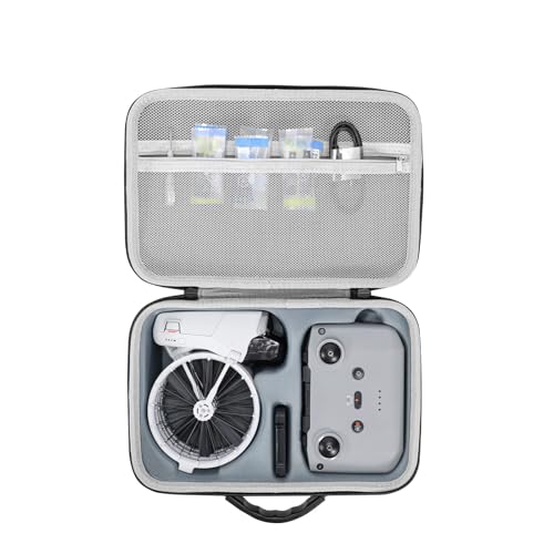 FPVtosky Carrying Case for DJI Flip (Only for RC-N3), PU Leather Travel Storage Flip Bag with Shoulder Strap, Fits RC-N3 Controller Drone Aceessories[CASE ONLY]