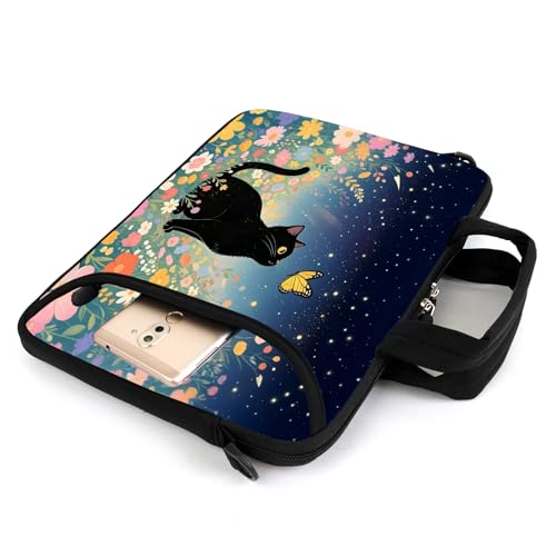 AMARY 15.4" 15.6" laptop sleeve adjustable shoulder strap with handle accessory pocket for men women (Cat-1) - color: Cat-1