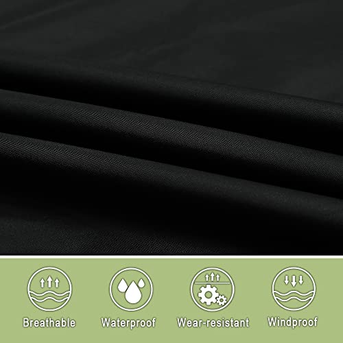 Fashion Hooded Rain Poncho Waterproof Raincoat Jacket with pocket for Women/Men/Adult - color: Black/White