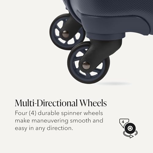 SwissGear 7366 Signature Hardside Expandable Luggage with Spinner Wheels, TSA Lock, Navy, Checked-Large 27-Inch - color: Navy, size: Checked-Large 27-Inch