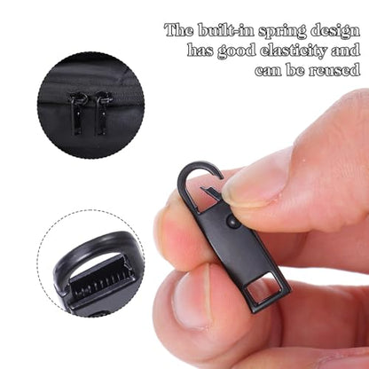 12PCS U-Shape Replacement Zipper Pull and 8pcs Metal Zipper Clip, Replacement Zippers, Zippers Extender, for Backpacks, Suitcases