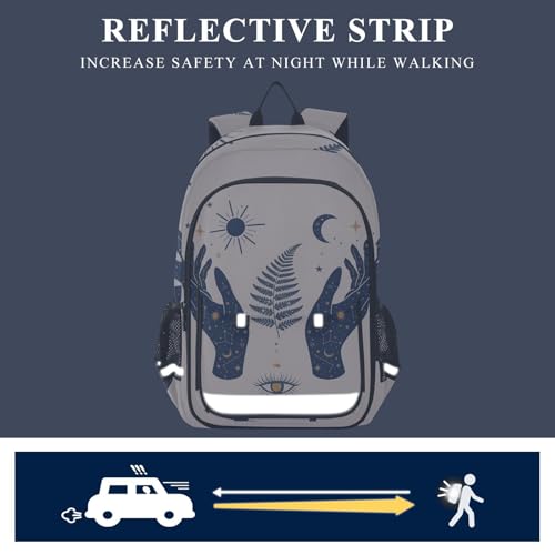 ALAZA Moon Sun Stars Witchy Laptop Backpack Purse for Women Men Travel Bag Casual Daypack with Compartment & Multiple Pockets - color: Witchy
