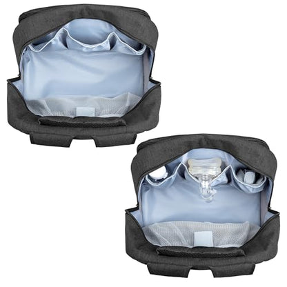 CURMIO CPAP Travel Backpack Compatible for ResMed AirSense 9, AirSense 10, AirSense 11, Philips System One, CPAP Carry On Bag for CPAP Machine & Supplies, Black, Patent Design - color: Black