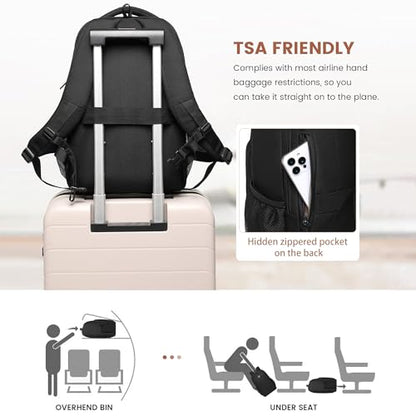 Wotony Laptop Backpack 17Inch Women Men Business Travel Backpack,Work College,Casual Daypack Travel Essentials (beige, 17Inch) - color: Beige, size: 17Inch