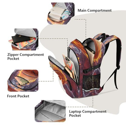 Bolaz Basketball Light Travel Backpack 14 Inch Laptop Computer Bag Sturdy School Bag College Bookbag