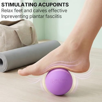 Massage Lacrosse Balls for Myofascial Release, Peanut Massage Ball, Mobility Ball for Physical Therapy - Deep Tissue Massage Tool for Trigger Point Therapy, Muscle Relaxer, Yoga Therapy (Sky Blue) - color: Blue-purple