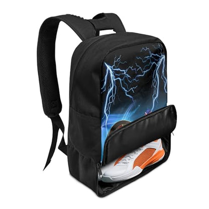 Boxing Dart Lightning Karate Baseball Sport Backpack Shoe Compartment Equipment Bags Gym Teenager Inner Pocket School Ball (Dart Lightning design) - color: Dart Lightning Design