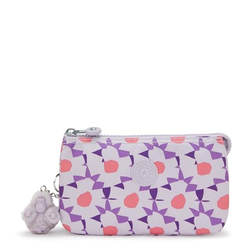 Kipling Women's Creativity Large Prt Pouch, Versatile Cosmetics Kit, Lightweight Travel Organizer - color: Flower Dots, size: 7.25''L x 4.25''H x 1.5''D