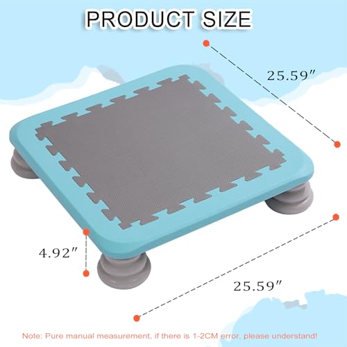 Kids Trampoline for Toddlers Age 3-12, No Installation Small Trampoline for Kids 3-12 Indoor with Silent Non-Slip Foot Pad, Mini Rectangle Trampoline for Recreational Fitness Rebounder,Red