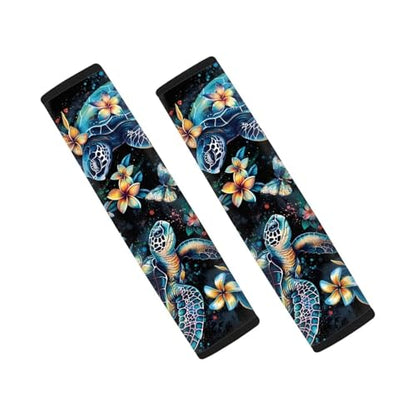 Dreaweet Car Seat Belt Cover Pad Sea Turtle Car Accessories Seatbelt Covers for Women Men 2 Pcs Seatbelt Cushion Seat Belt Covers Soft Comfy - color: Sea Turtle