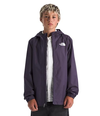THE NORTH FACE Kids' Zipline Rain Jacket | Breathable Waterproof Rain Coat, Elastic Cuffs, Zip Pockets, Water Repellent - color: Endless Dusk, size: XX-Large