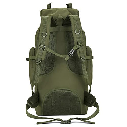 100L Camping Hiking Backpack,Molle military Tactical rucksack backpack,Waterproof Lightweight Hiking Backpack - color: Armygreen