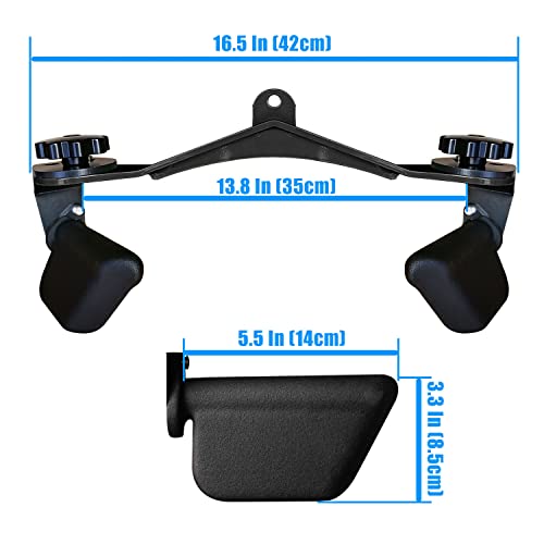 Adjustable Lat Pull down Bar, Cable Machine Attachments for Gym, Home Gym Fitness T-bar Row Pulldown Attachments, Lat Pull Down Machine Wide Grip Neutral Grip Handle - color: SP-B02