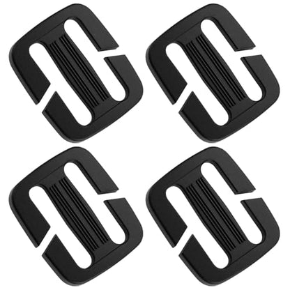 4 Pcs Backpack Strap Clips 1 Inch Detachable Webbing Buckle Nylon Shoulder Strap Holder Backpack Bag - color: Black