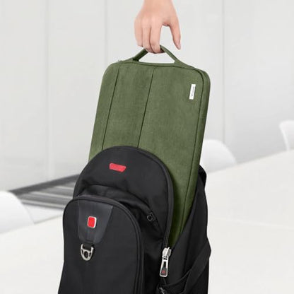 Voova Laptop Sleeve Carrying Case 13 13.6 Inch Compatible with MacBook Air 13 M1/M2/M3/M4, MacBook Pro 13/14, IPad Pro 13, Waterproof Slim Computer Cover Bag, Army Green - color: Army Green, size: 12.6-13.6 Inch