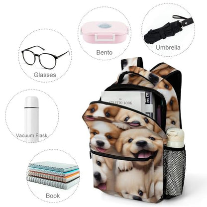 Casual Laptop Backpack for Women, Retriever Dog Lovers Large Backpack with Adjustable Strap Lightweight Book Bags Travel Hiking Daypack - color: Color(537)