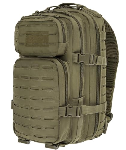 Military Tactical Backpack for Men 35L Small Molle System Water Resistant 3 Day Survival Assault Pack for Bug Out Bag Rucksack Travel Hiking Camping Gym Range Trekking Hunting Sport Work (Green) - color: Green