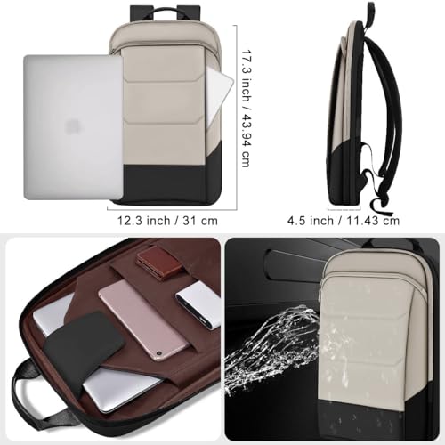 ZINZ Laptop Backpack 17.3 Inch Business Travel Backpack, Water Resistant Large Daypack Bag for Men Women -Maroon - color: Maroon