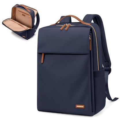 GOLF SUPAGS Travel Laptop Backpack for Women Airline Approved for Work College Travel Multi-Functional Casual Daypack Teacher Nurse Bags Fits 15.6 Inch Notebook (Navy Blue) - color: Navy Blue