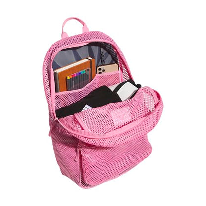 adidas Hermosa Mesh See-Through Backpack – Festival Concert Stadium Beach Bag, 29L, Bliss Pink/2, OSFA - color: Bliss Pink/2