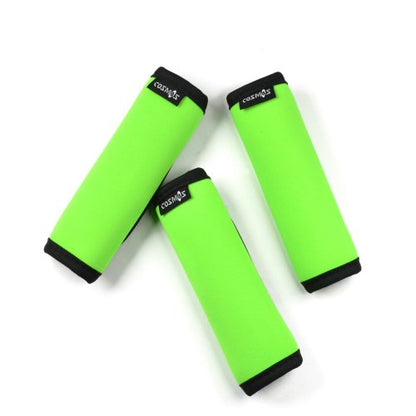 Cosmos Pack of 3 Neoprene Luggage Handle Wrap Handle Grip Luggage Identifier for Travel Bag Luggage Suitcase (Green Color) - color: Green
