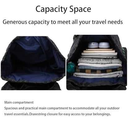Lawaia 70L Hiking Backpack Large Camping Pack Backpacking Bag Rucking Backpacks Outdoor Trekking Travel Rucksack for Men Women-Black - color: Black