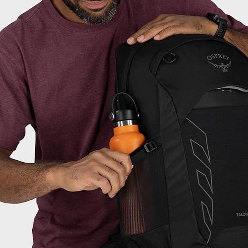 Osprey Talon 22L Men's Lightweight Hiking Backpack - Small Daypack for Travel & Camping, Black/Coal Grey - color: Black/Coal Grey, size: 22L - Standard Fit