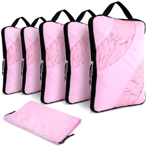 6 Pcs Set ompression Packing Cubes, Expandable Large Packing Cubes for Suitcases and Backpack, Compression Suitcase Organizers with Shoe Bag for Travel